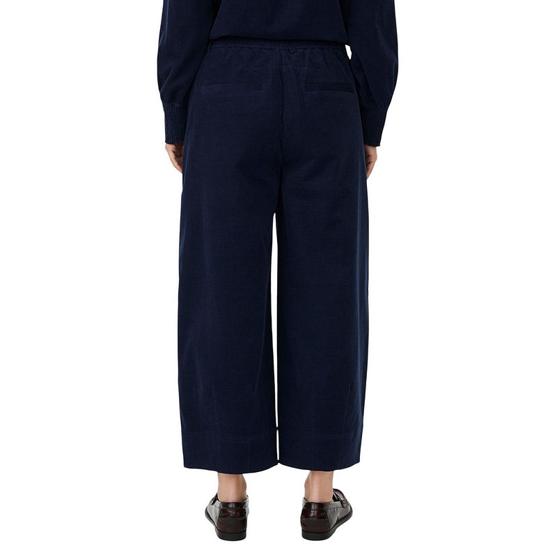 Masai Clothing Pylenna Baby Corduroy Cropped Trousers Dress Blue 1013138-2084S on model rear