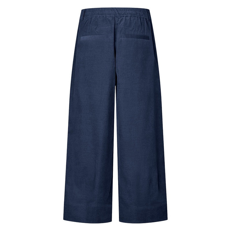 Masai Clothing Pylenna Baby Corduroy Cropped Trousers Dress Blue 1013138-2084S rear