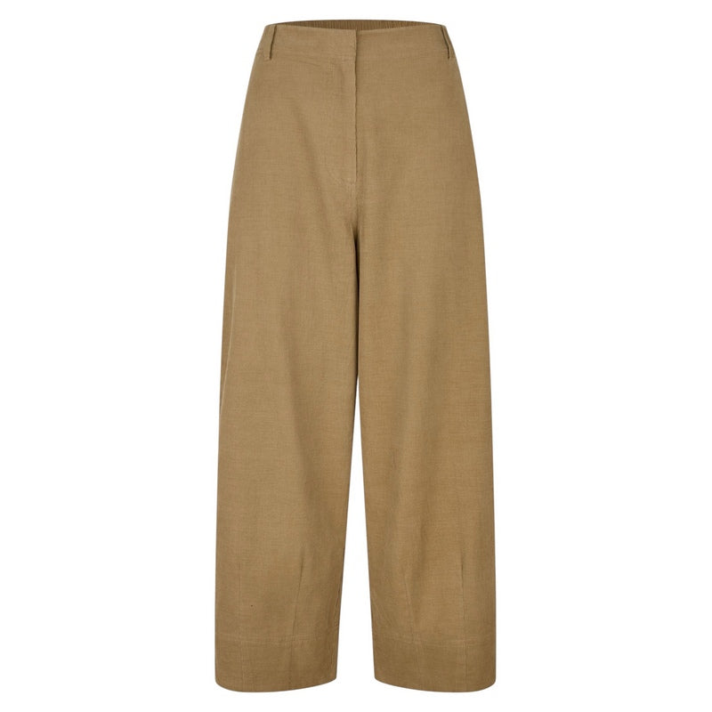 Masai Clothing Pylenna Baby Corduroy Cropped Trousers Petrified Oak 1013138-4101S front