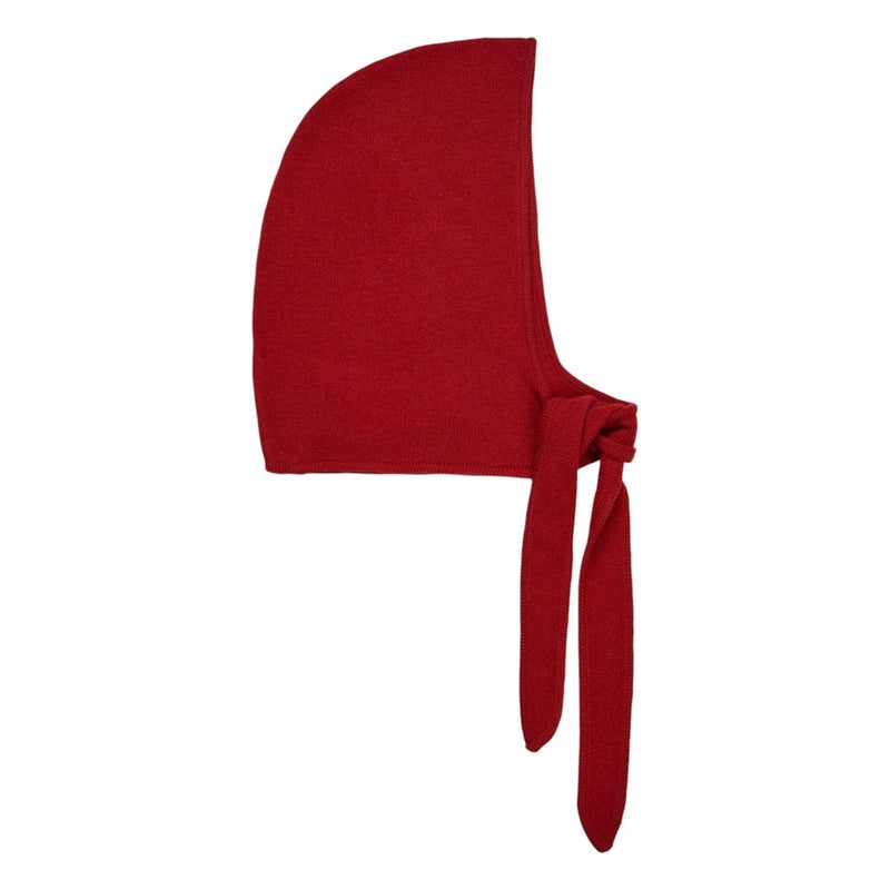 Masai Clothing Rhen Knitted Hooded Scarf Tibetan Red 1013162-5055S flat