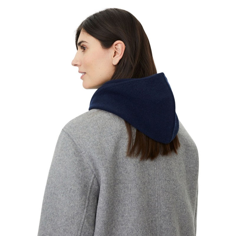Masai Clothing Rhen Knitted Scarf in Dress Blue 1013162-2084S on model side