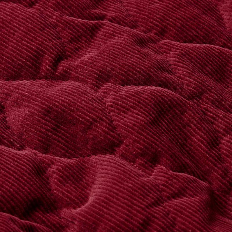 Masai Clothing Talyra Quilted Corduroy Coat Tibetan Red 1012859-5055S fabric detail