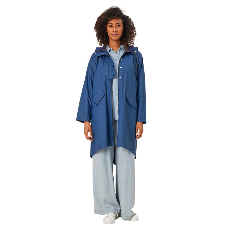 Masai Clothing Theia Raincoat in Sargasso Sea 1010287-2005S on model front open