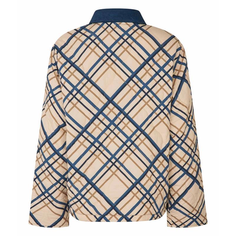 Masai Clothing Tovion Quilted Coat Ensign Blue rear