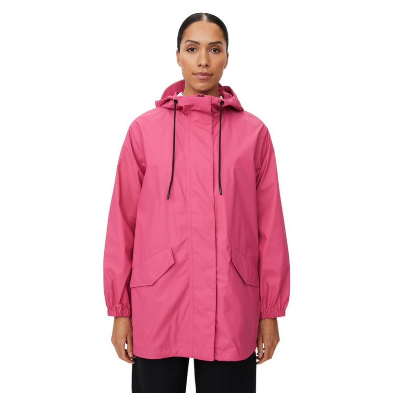 Masai Clothing Tunalle Raincoat Carmine 1011958-5050S on model front