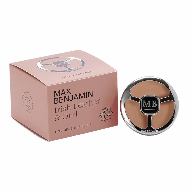 Max Benjamin Car Fragrance Irish Leather & Oud Dispenser