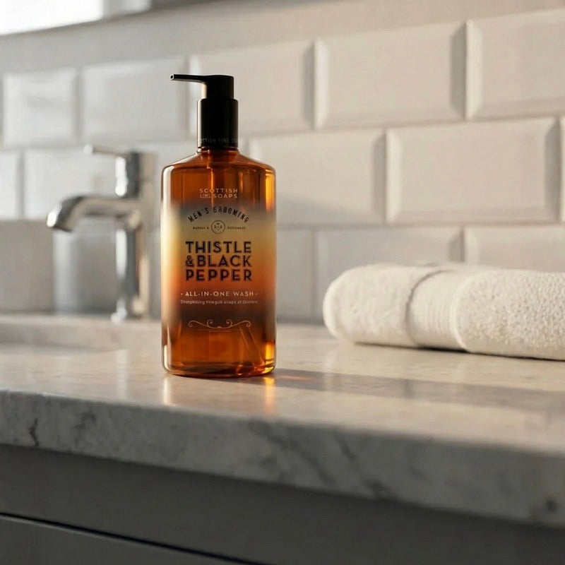 Men's Grooming Thistle & Black Pepper All-In-One-Wash lifestyle 2