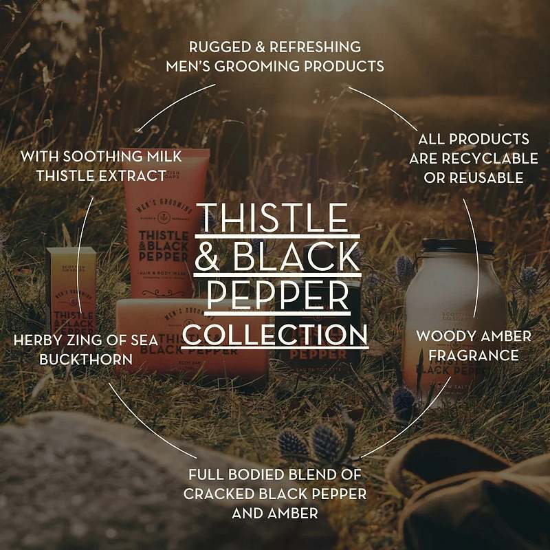 Men's Grooming Thistle & Black Pepper Beard Oil 30ml S30014 poster-style