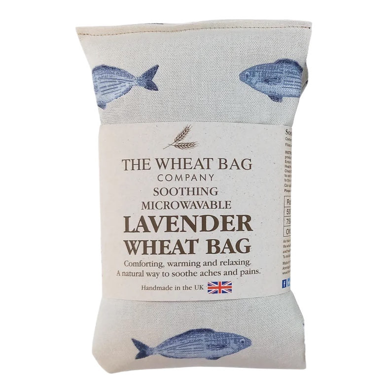 Microwavable Lavender Scented Wheatbag Fish in packaging