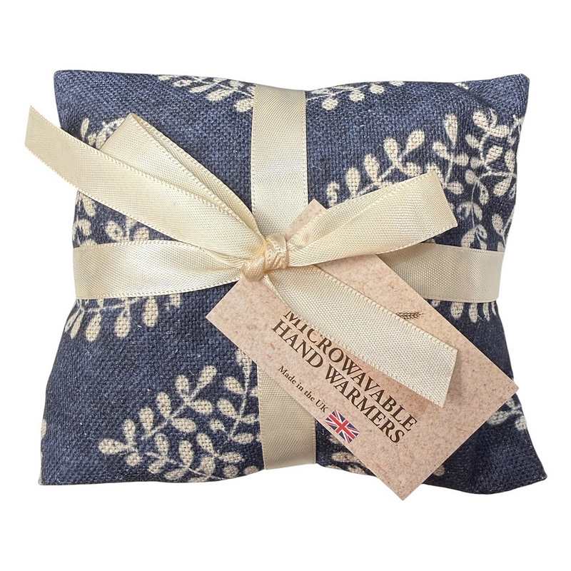 Microwavable Wheatbag Handwarmers Fern Navy front