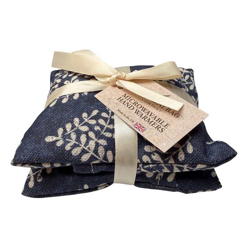Microwavable Wheatbag Handwarmers Fern Navy side