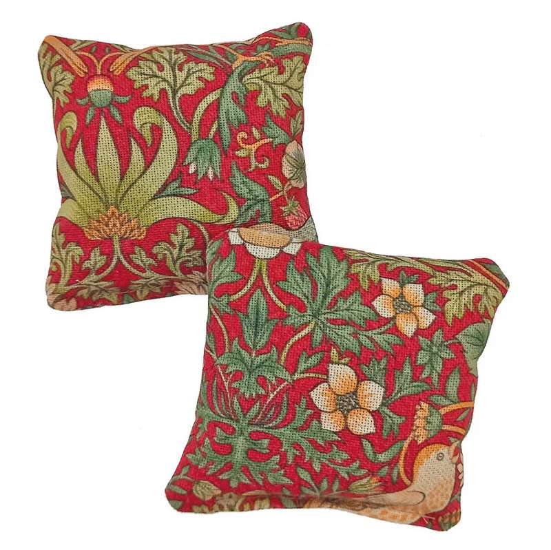 Microwavable Wheatbag Handwarmers Strawberry Thief Crimson pair