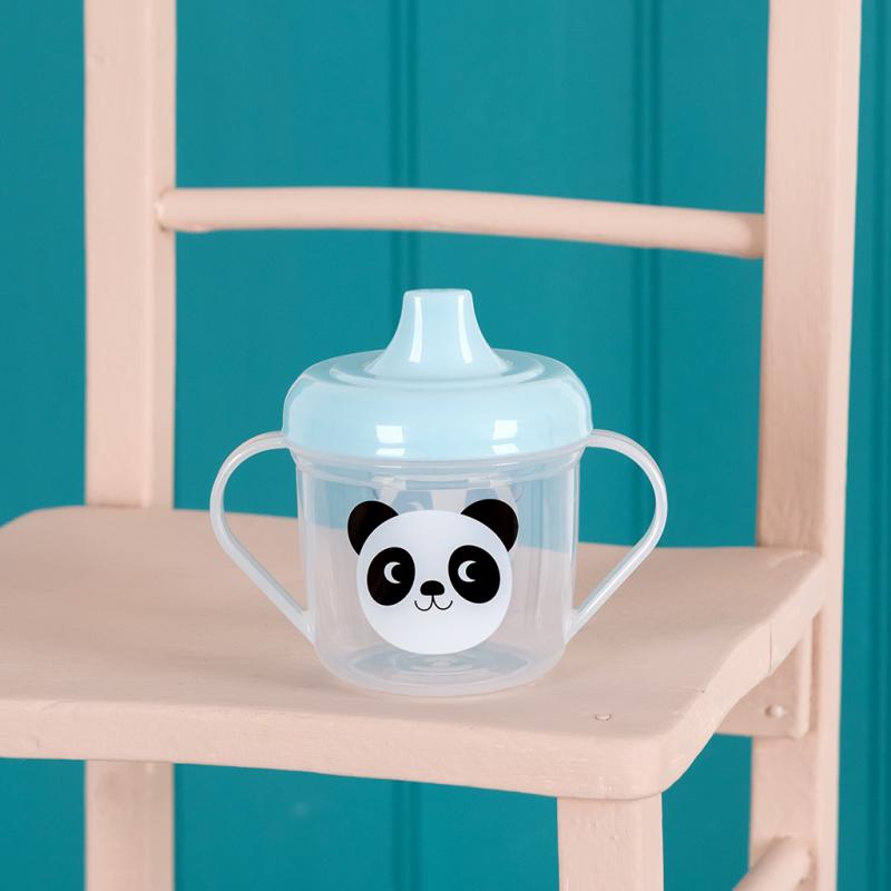 Miko The Panda Child's Sippy Cup Beaker 28259 on chair