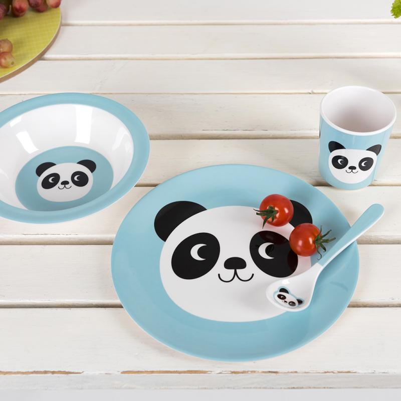 Miko The Panda Melamine Plate 27917 with table setting
