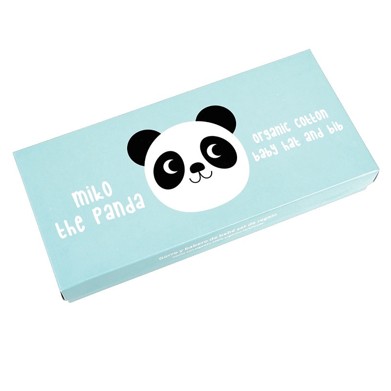 Miko The Panda Organic Cotton Baby Hat & Bib 28889 box