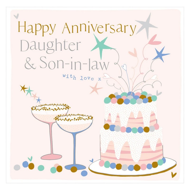 Molly Mae Happy Anniversary Daughter and Son-in-Law Card FB223 front