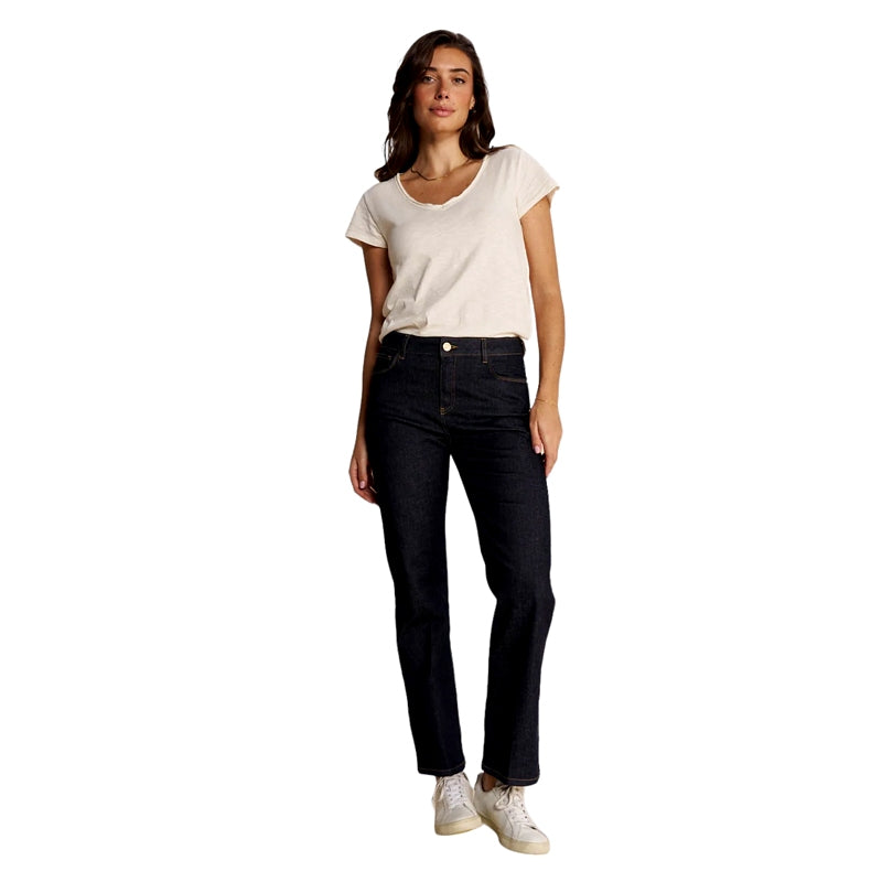 Mos Mosh Cecilia Cover Jeans in Dark Blue on model front
