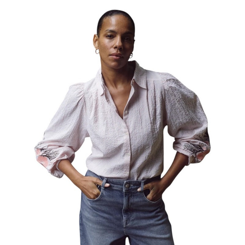 Mos Mosh Clothing Ciu Oxfo Shirt Peachy on model main