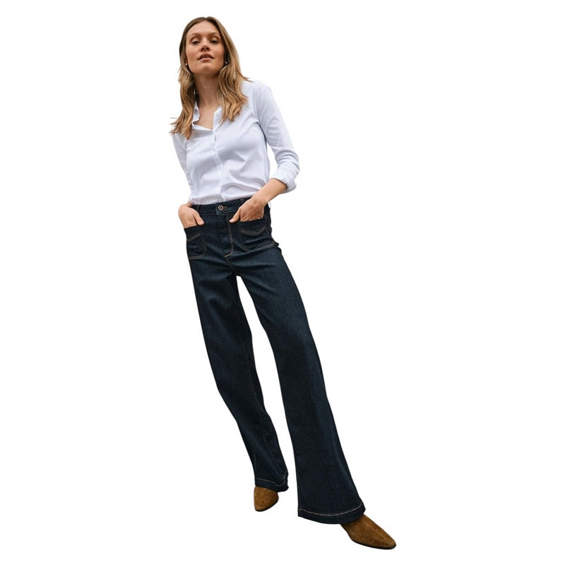 Mos Mosh Clothing Colette Deluxe Jeans Dark Blue on model front