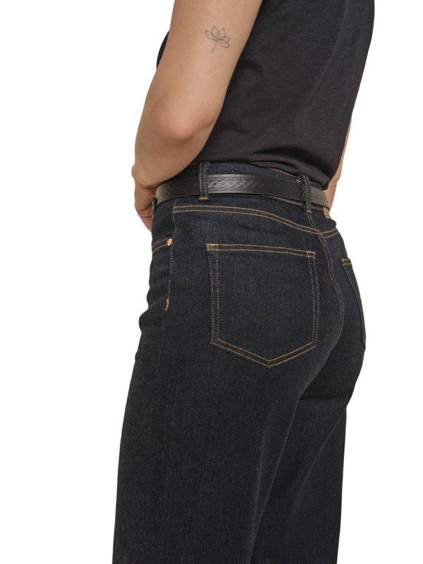 Mos Mosh Dara Deluxe Jeans in Dark Blue on model rear