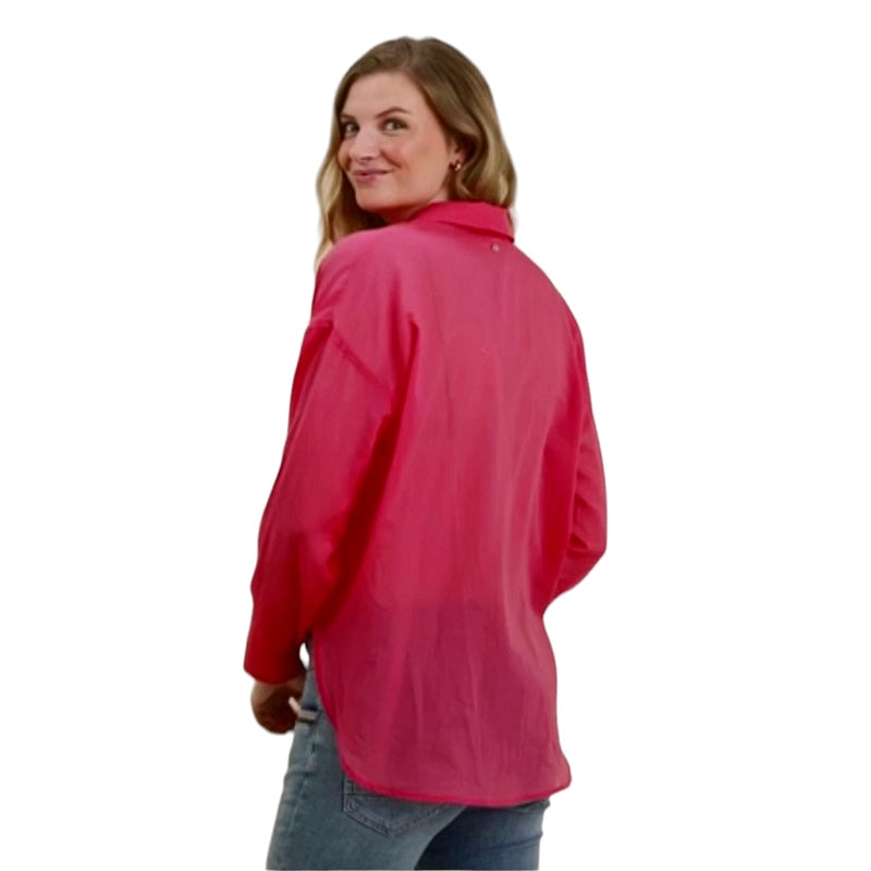 Mos Mosh Jelena Voile Shirt Camellia Rose 153740 on model side
