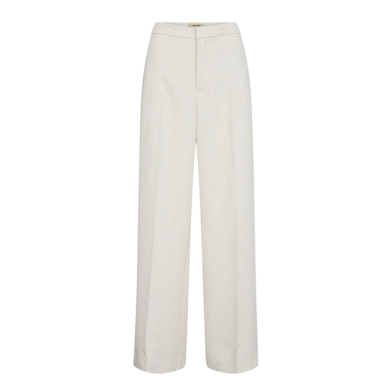 Mos Mosh Leya Miley Long Trousers Ecru 166670 front