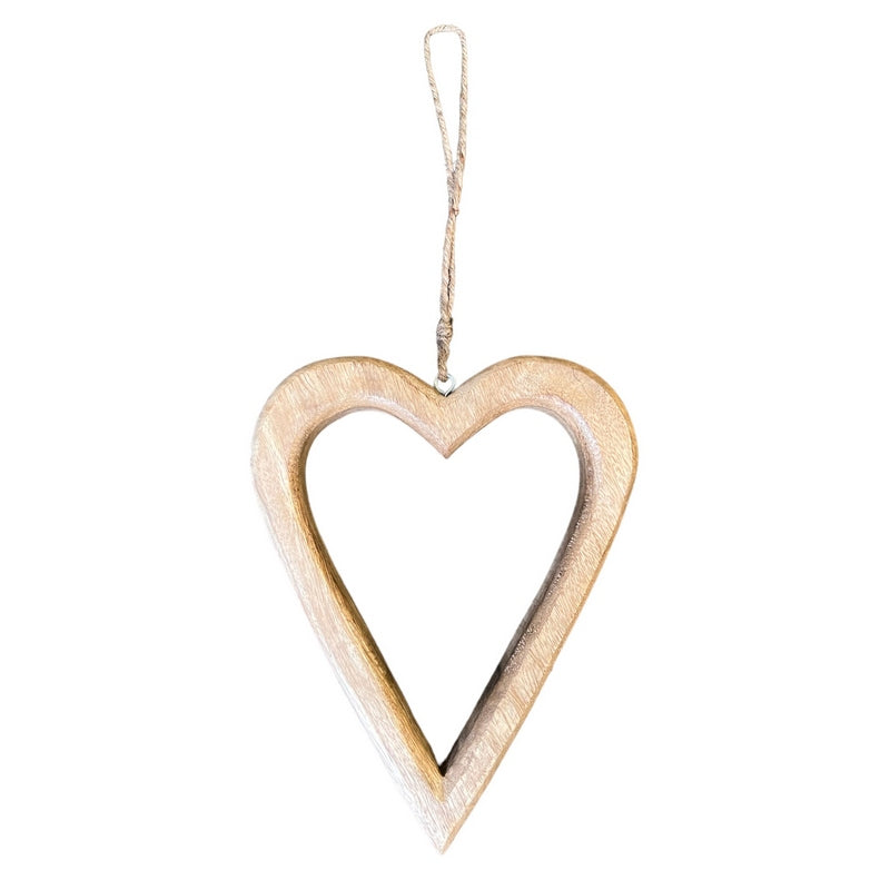 Natural Wooden Hanging Heartlarge