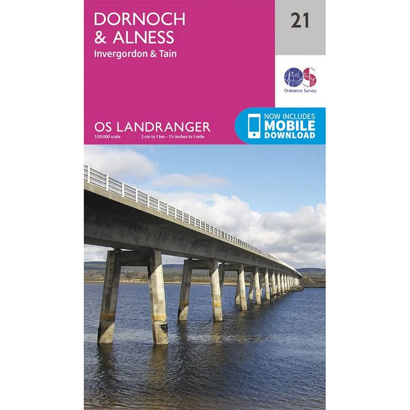 OS Landranger Map 21 Dornoch and Alness