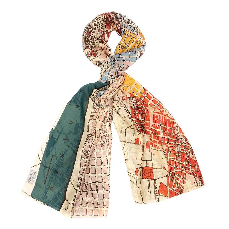 One Hundred Stars Barcelona Map Scarf main