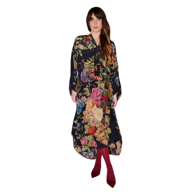 One Hundred Stars Darcy Dress Primula Black on model front