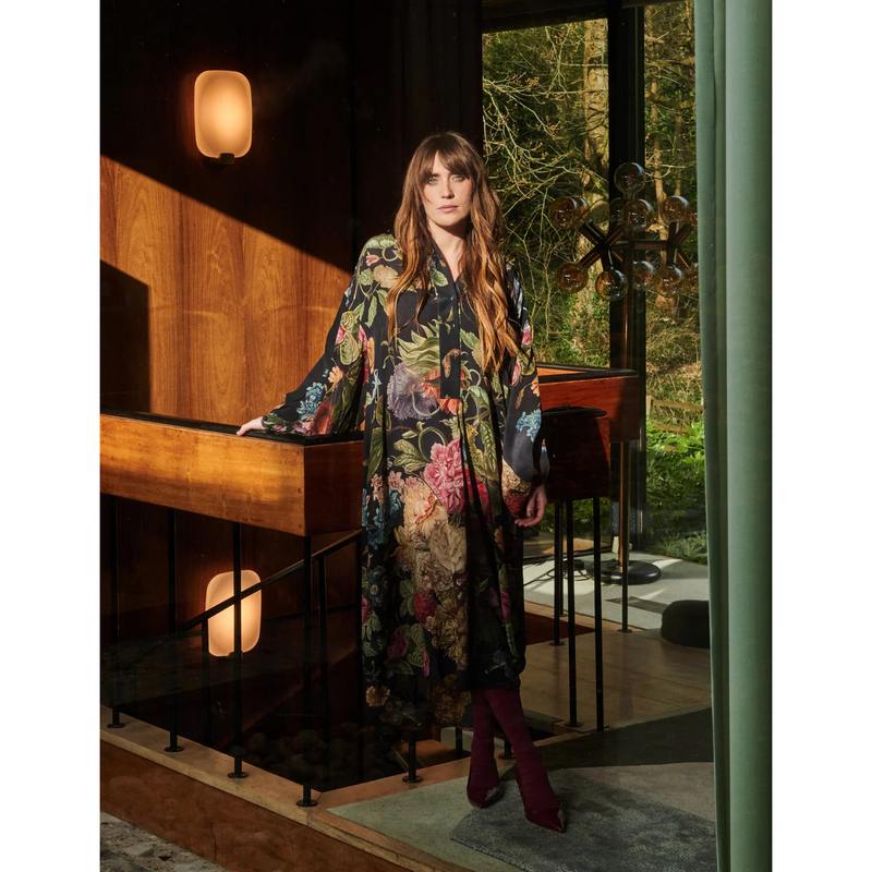 One Hundred Stars Darcy Dress Primula Black on model lifestyle