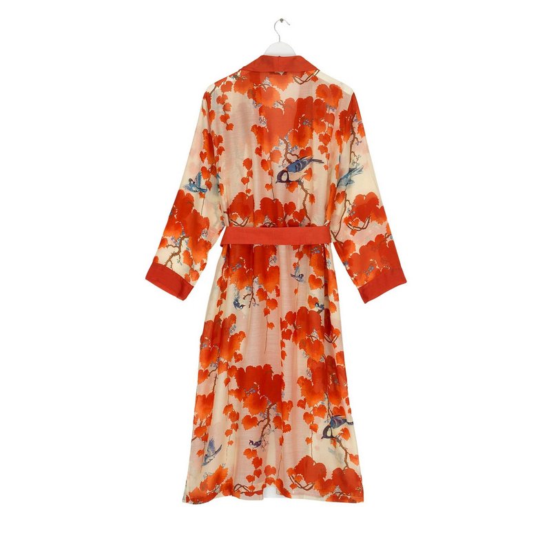 One Hundred Stars Dressing Gown Acer Red GWNACRRUS back
