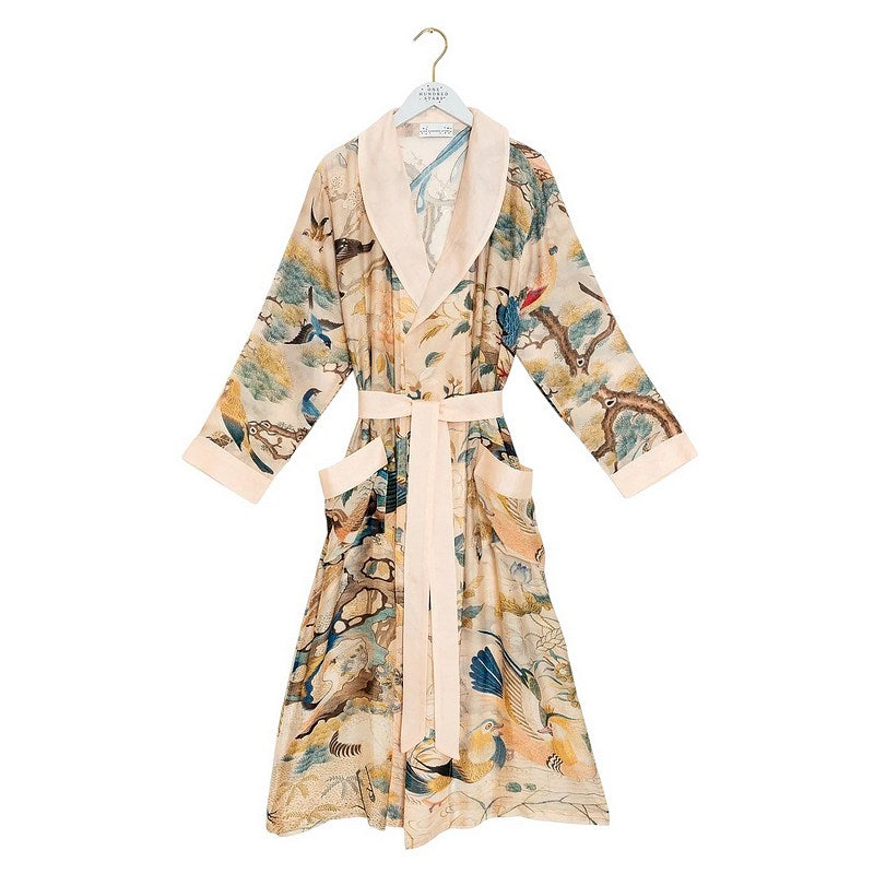 One Hundred Stars Dressing Gown Hummingbird Nude on hanger