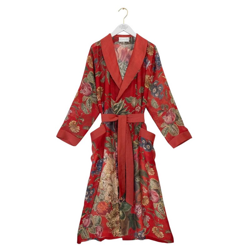 One Hundred Stars Dressing Gown Primula Berry on hanger