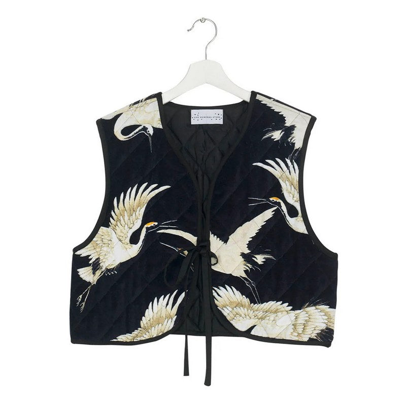 One Hundred Stars Gilet Stork Black GILSTOBLK front
