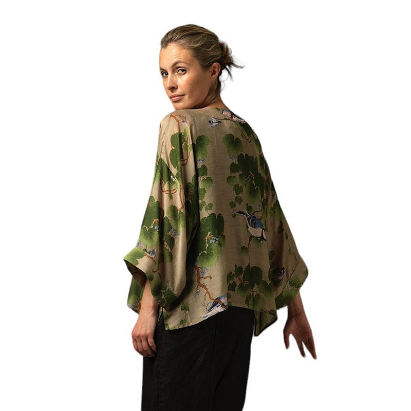One Hundred Stars Kimono Acer Stone KIMACRSTO on model back