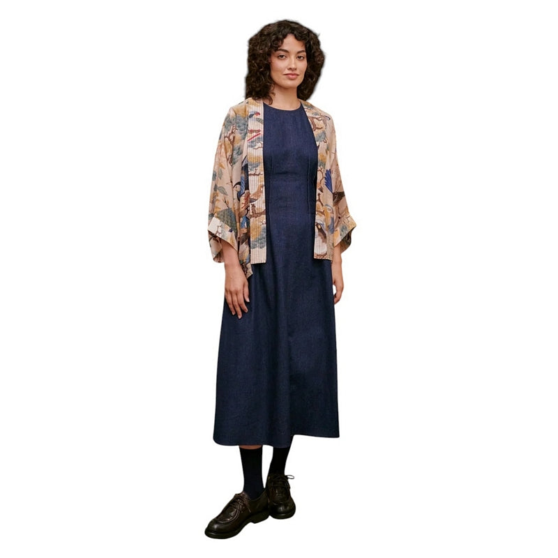 One Hundred Stars Kimono Hummingbird Nude on model front