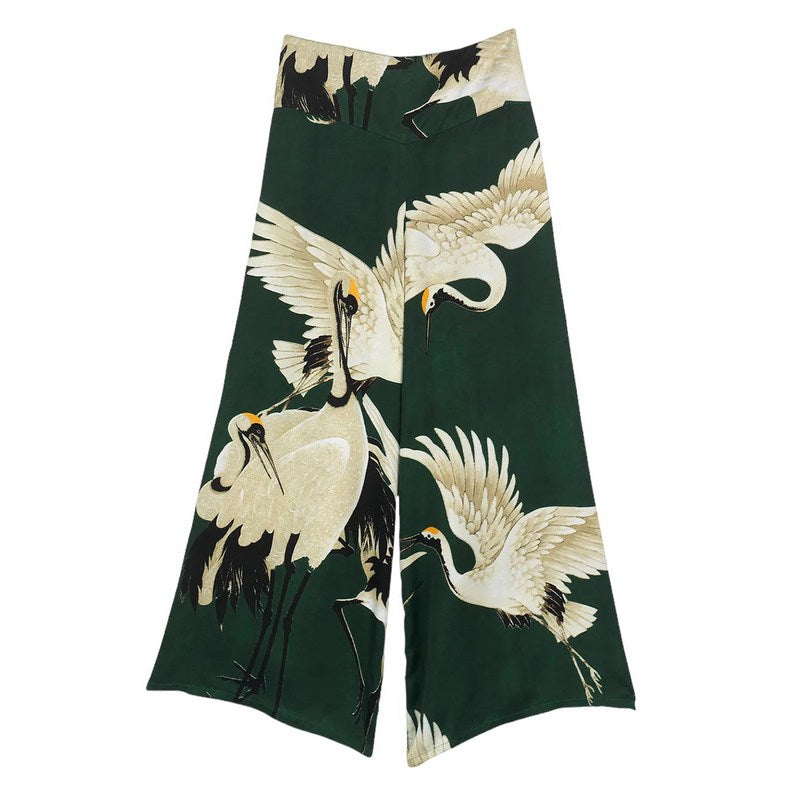 One Hundred Stars Palazzo Pants Stork Forest PPASTOFOR front