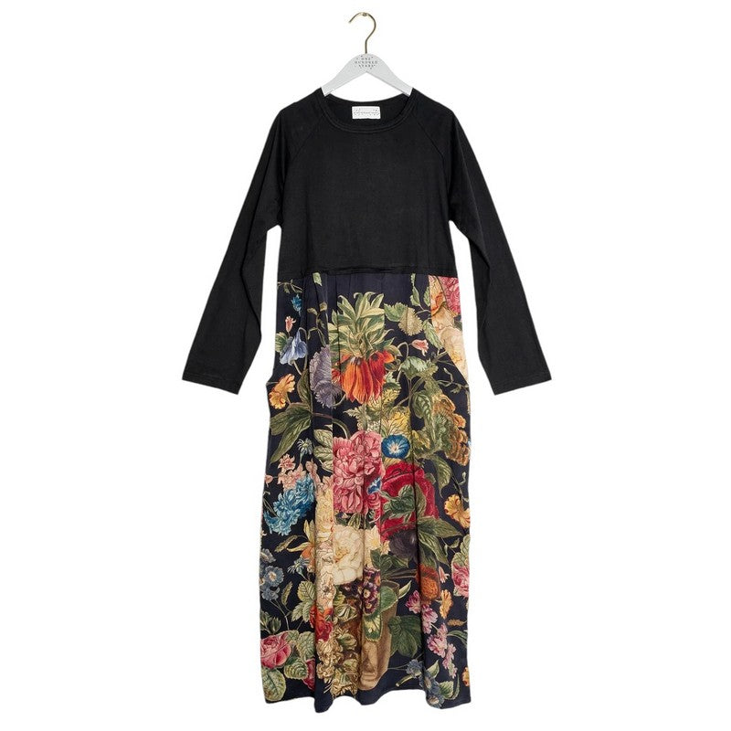 One Hundred Stars Primula Black Slouch Dress on hanger