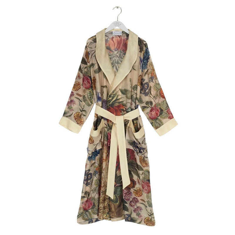 One Hundred Stars Primula Dressing Gown Stone GWNPRISTO on hanger