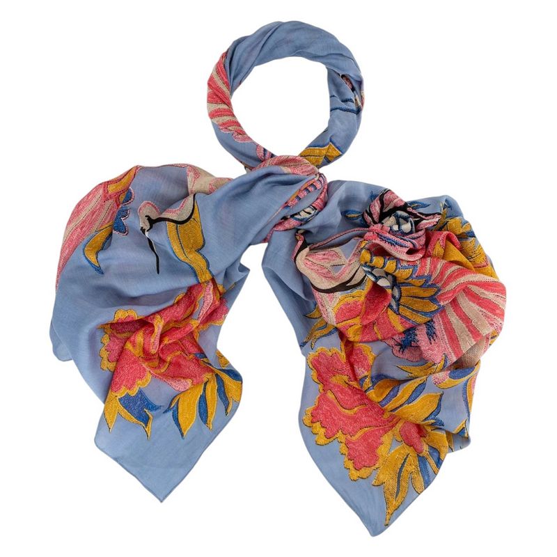 One Hundred Stars Scarf Crane Periwinkle looped