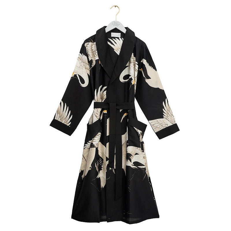 One Hundred Stars Stork Heavy Modal Gown Black on hanger