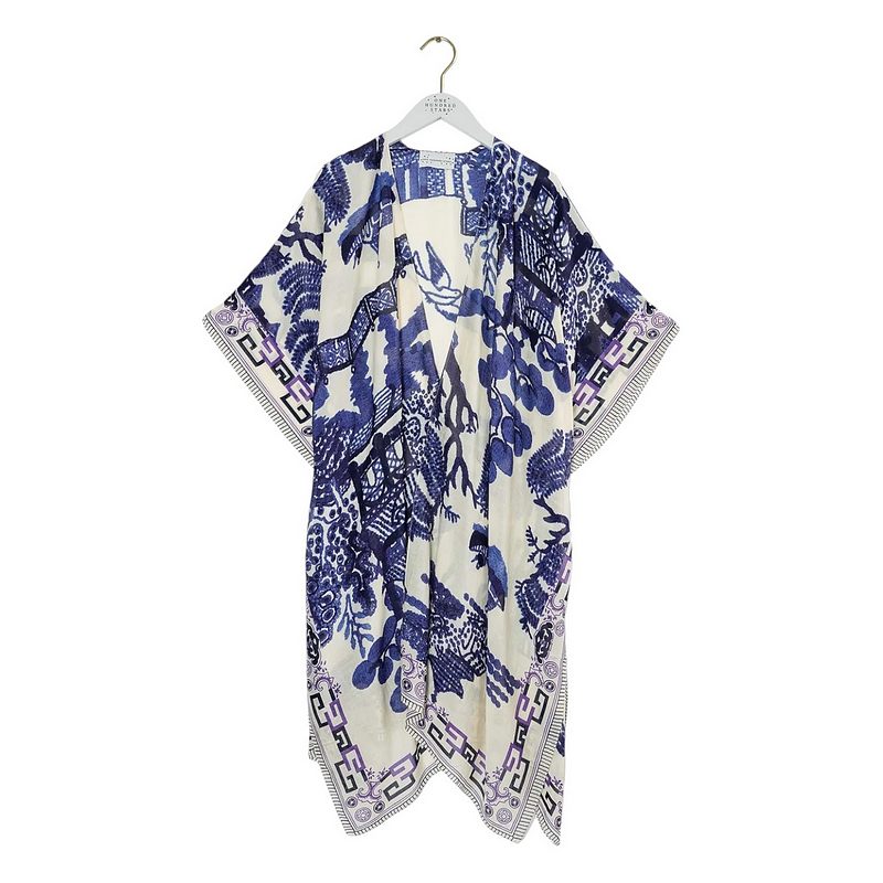 One Hundred Stars Throwover Giant Willow Blue on hanger