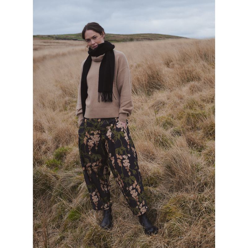 One Hundred Stars Wisteria Barrel Pants Black BPAWISBLK lifestyle