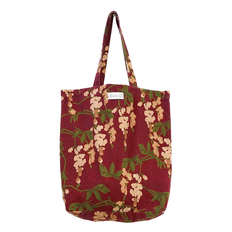 One Hundred Stars Wisteria Canvas Bag Plum front