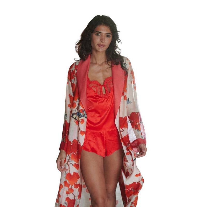 One Hundred Stars Dressing Gown Acer Red GWNACRRUS model3