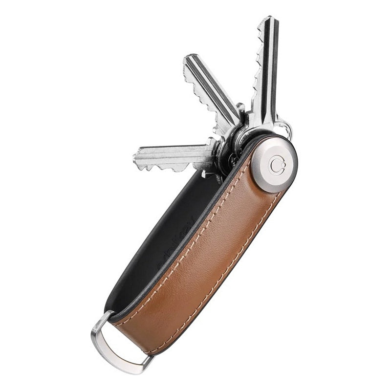 Orbitkey Key Organiser Hybrid Leather Acorn with keys