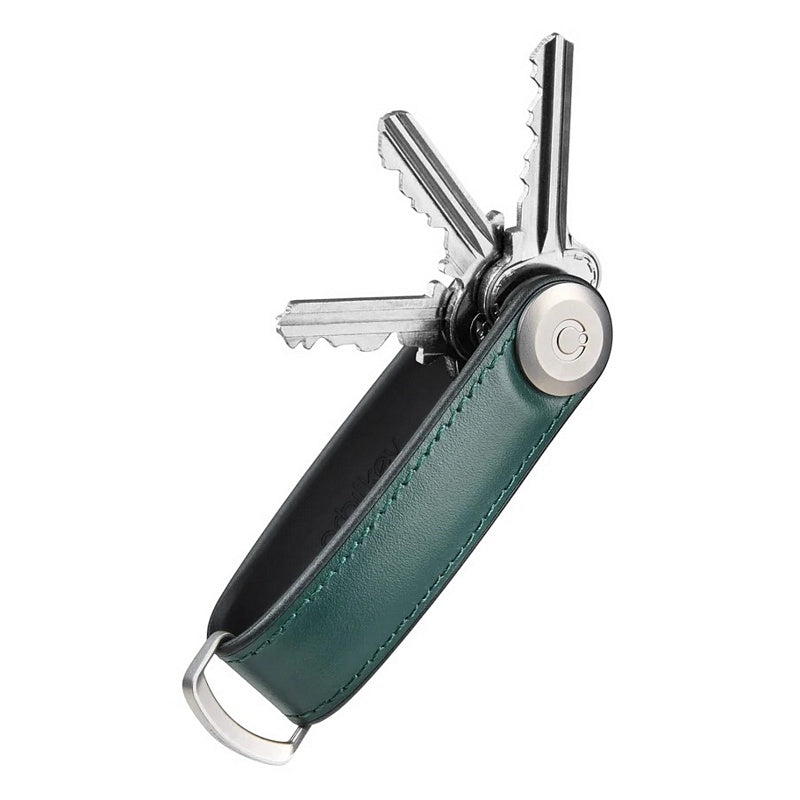 Orbitkey Key Organiser Hybrid Leather in Pine Green with keys