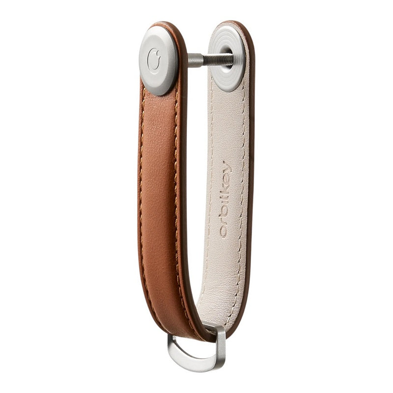 Orbitkey Key Organiser Leather Cognac LTHO-2-CGTN angled