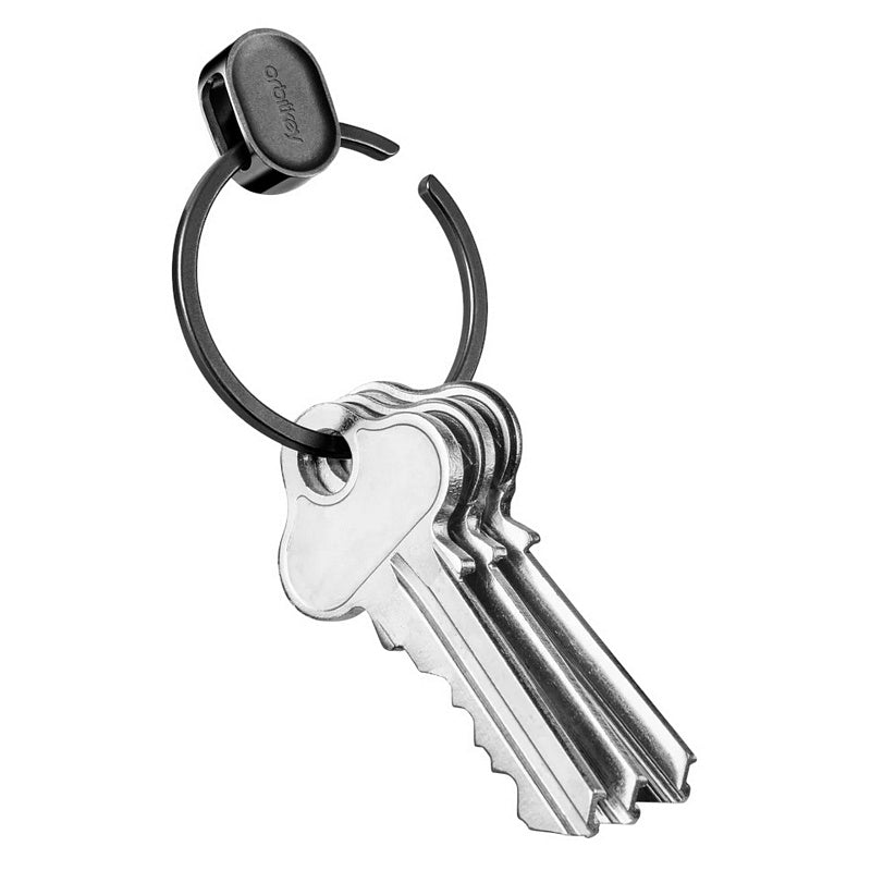 Orbitkey Quick Release Ring Black with keys open